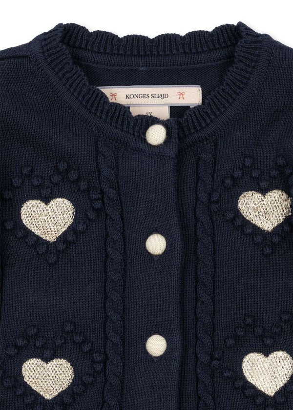 Konges Sløjd Soleil Strickjacke aus GOTS-Bio-Baumwolle, Vorderansicht
