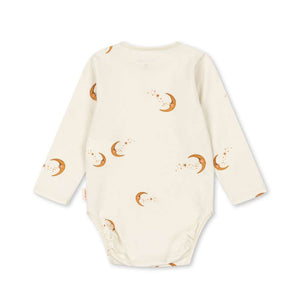 Langarm-Body Moon von Konges Sløjd aus GOTS-Bio-Baumwolljersey