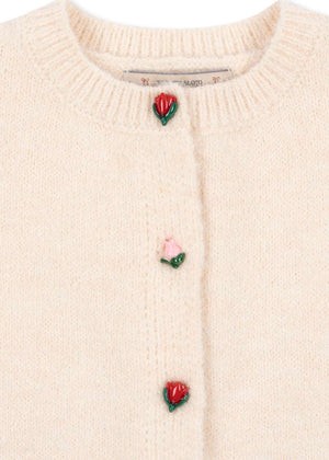 Strickjacke Fleuri Buttercream