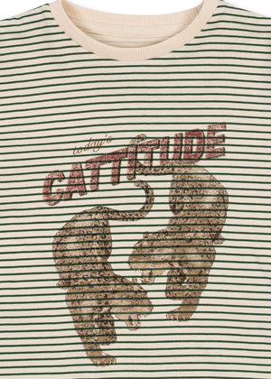 Langarmshirt Lin Stripe Oasis