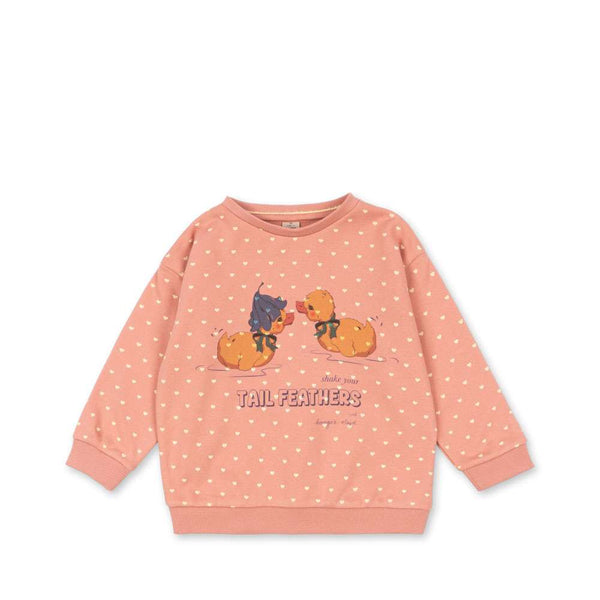 Konges Sløjd Sweatshirt Spotty Coeur Feathers – Vorderansicht