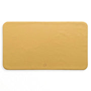 Matelas à langer et set de table en cuir de silicone jaune/moka