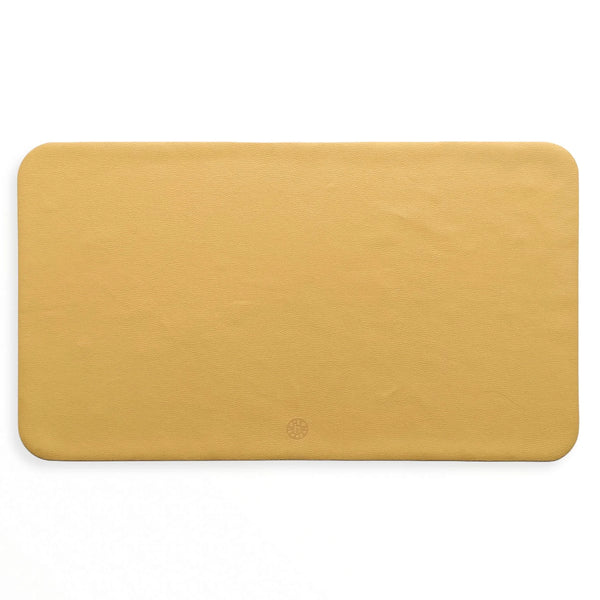 Silicone Leather Changing Mat & Placemat Yellow/Mocca