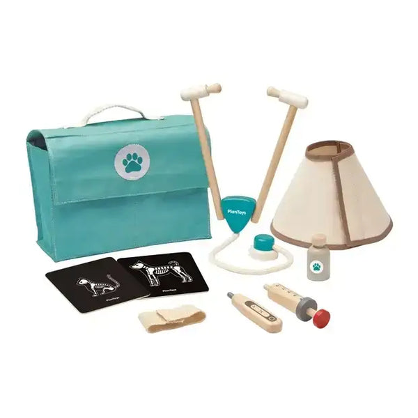 PlanToys Tierarzt-Spielset aus Holz mit Stethoskop und Zubehör