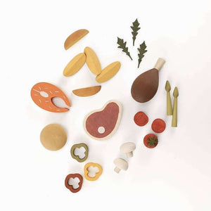 SABO concept Abendessen-Set aus Holz mit Tellergerichten