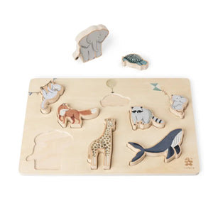 Sebra Holz-Puzzle World of Sebra mit acht Tiermotiven