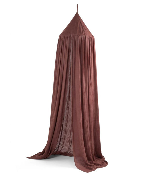 Sebra Musselin Baldachin Burgundy Red aus abnehmbarem, waschbarem Musselin