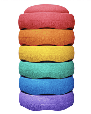 Stapelstein GROW Rainbow Classic Set mit sechs Balanciersteinen