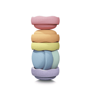 Stapelstein Rainbow Pastel 6er-Set, ab 1 Jahr und bis 180 kg belastbar