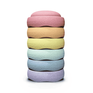 Stapelstein Rainbow Pastel 6er-Set in sechs Pastellfarben