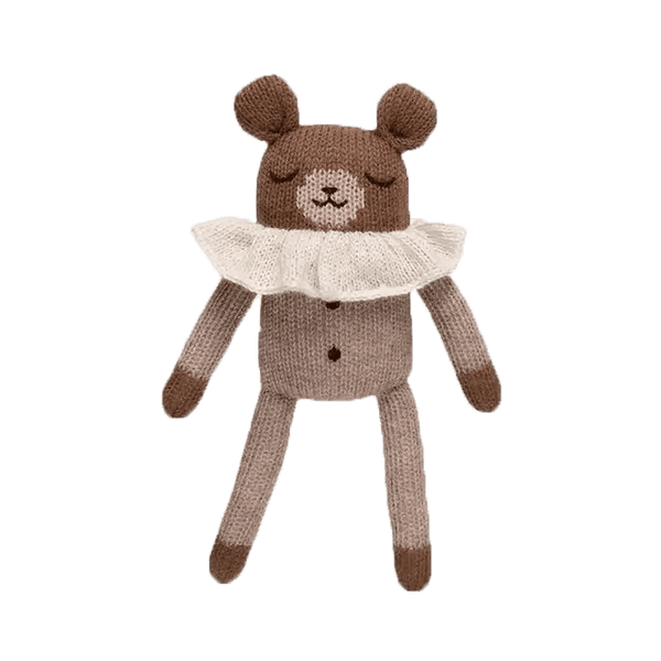 Main Sauvage Strickspielzeug Teddy Oat Pyjamas | Kuscheltier | Beluga Kids