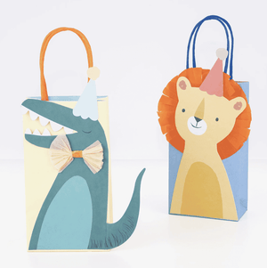 Meri Meri Partytüte mit Löwen-Motiv und gedrehtem Papiergriff als Gastgeschenk