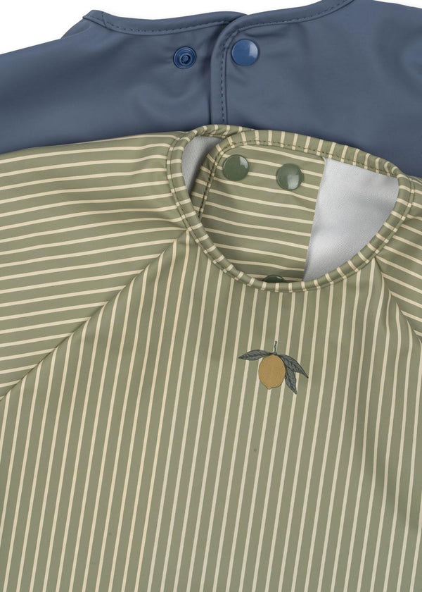 2-Pack Latz mit Ärmel Tea Stripe / Flint Stone