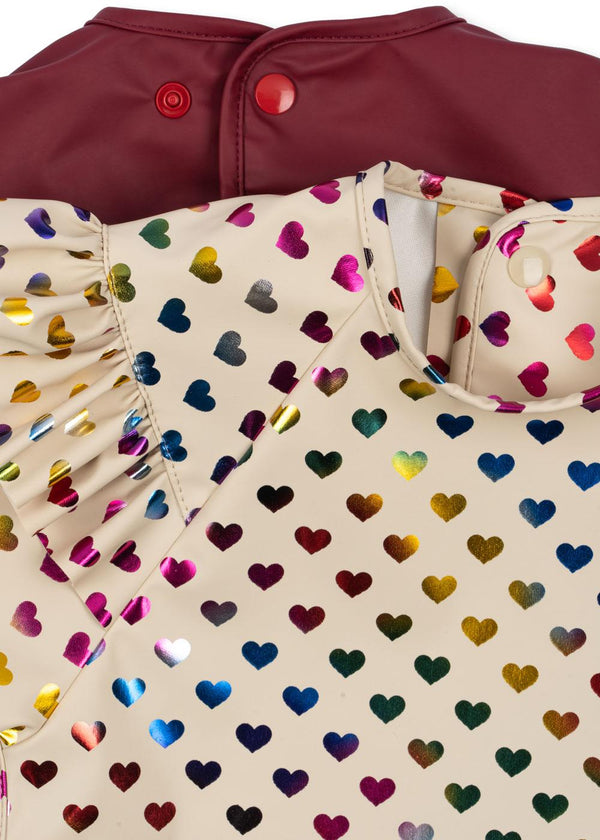 2-Pack Latz mit Ärmel Coeur Glitter / Sangria