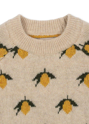 Detailansicht der Rippbündchen am Belou Strickpullover