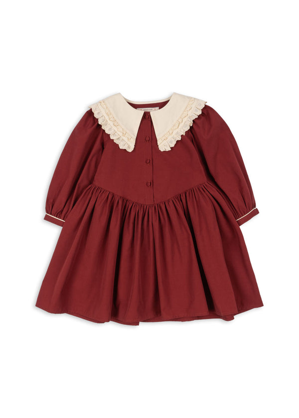 Coeur Collar Kleid Red Dahlia