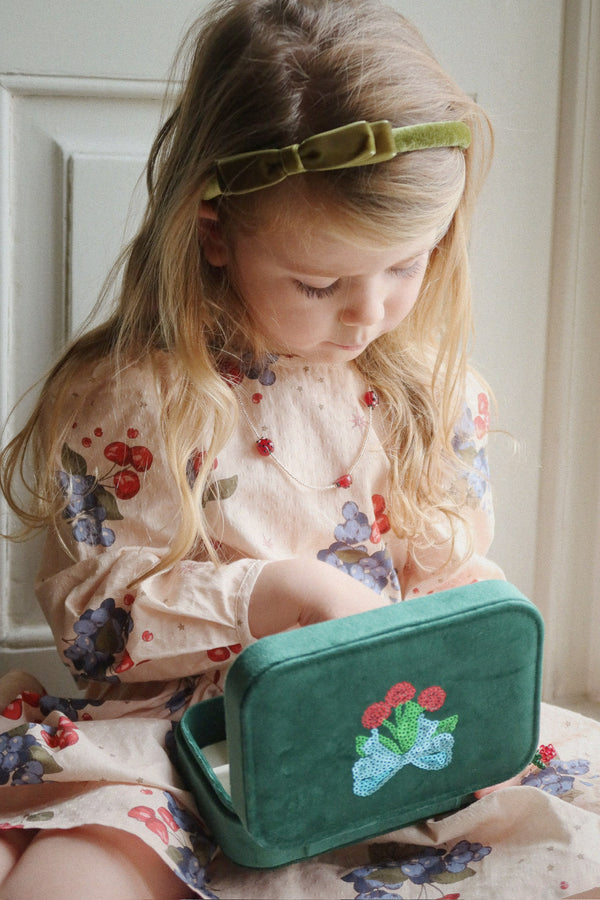 Velvet Bow Haarreif Green