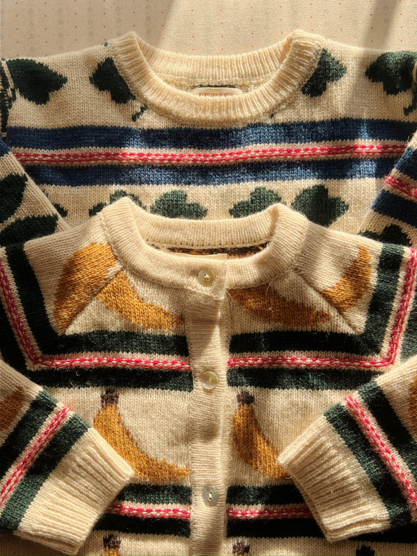 Billi Strick-Cardigan Banana