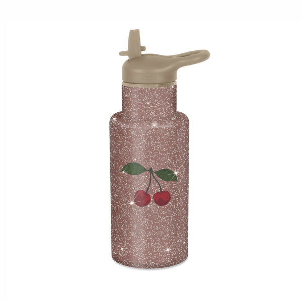 Glitter Cherry Water Bottle
