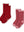Konges Sløjd 2-Pack Glitzer-Socken Red Stripe, Gr. 17 bis 35