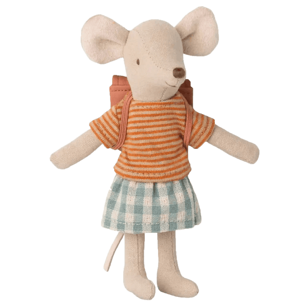 Maileg Dreiradmaus Grosse Schwester mit Tasche Altrosa | Puppen, Spielkombinationen & Spielzeugfiguren | Beluga Kids