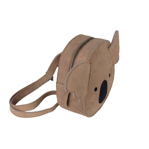 Donsje Kapi Rucksack Koala – handgenähte Lederapplikation
