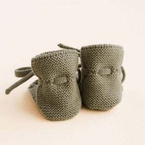 Hvid Booties Artichoke, OEKO-TEX-zertifizierte Babyschuhe aus Merinowolle