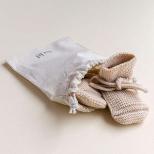 Hvid Booties Oat – OEKO-TEX-zertifizierte Babyschuhe im Haferton