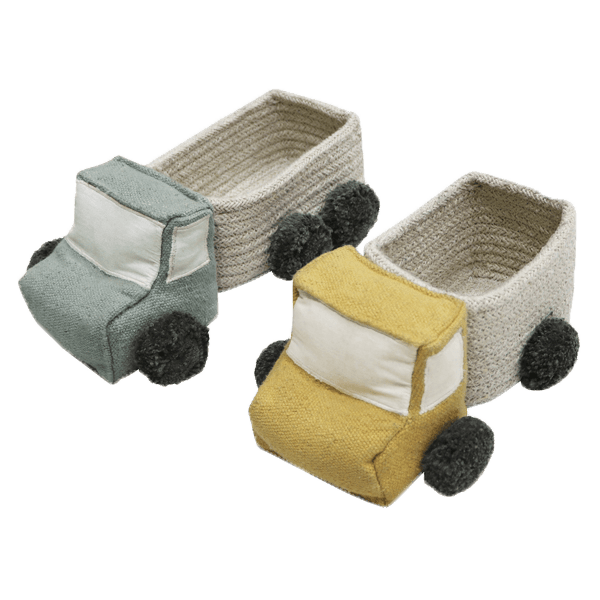 Lorena Canals 2-Set Mini Korb Lastwagen | Spielzeugfahrzeuge | Beluga Kids