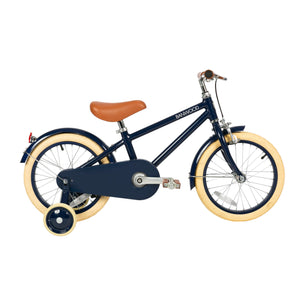 Rosenholz-Pedale des Banwood Kinderfahrrads Classic in Navy