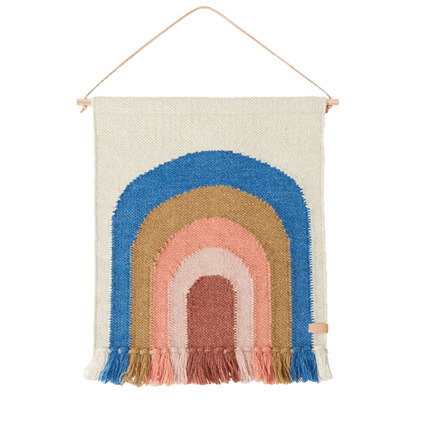 OYOY Wandteppich Rainbow Mini Blau | Wanddekoration | Beluga Kids