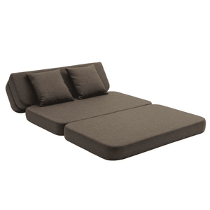 byKlipKlap 3 Fold Sofa Brown w. Sand zusammengefaltet