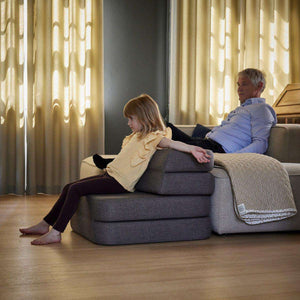 byKlipKlap 3 Fold Sofa Single Brown – abwischbarer Stoff für den Alltag