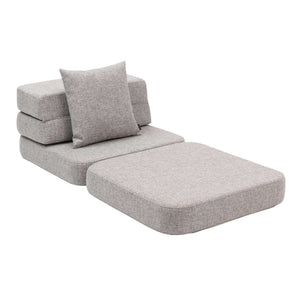 byKlipKlap 3 Fold Sofa Single Multi Grey – die Rückenlehne lässt sich umklappen