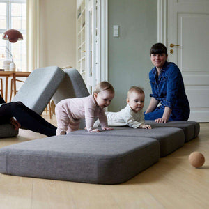 byKlipKlap 3 Fold Sofa Single Multi Grey als Matratze zum Übernachten