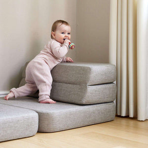 byKlipKlap 3 Fold Sofa Single Sand – Naht zwischen den drei Faltelementen