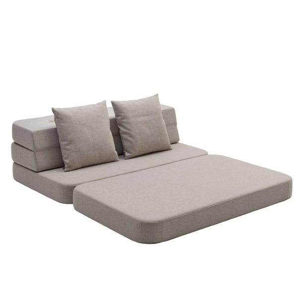 KK 3 Fold Sofa - Sand w. Sand