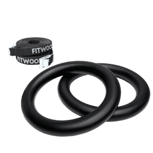 Fitwood ULPU MINI Turnringe Schwarz – schwarze Ringe