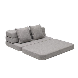 KK 3 Fold Sofa Multi Grey von byKlipKlap, inklusive zwei Kissen