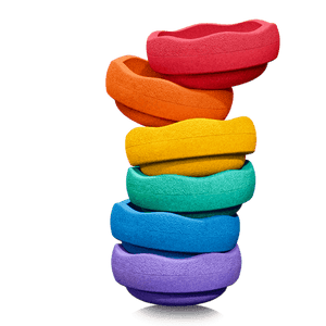 Stapelstein Rainbow Classic 6 – die sechs Regenbogenfarben des Sets im Überblick
